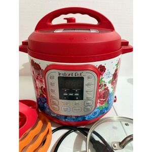 Instant Pot Duo 6qt Pressure Cooker Red Floral Pioneer Woman Breezy Blossom